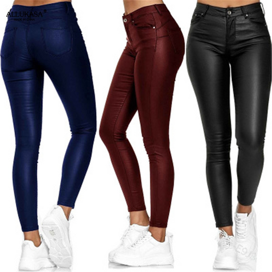 Stretch | Pantalones de piel elástica