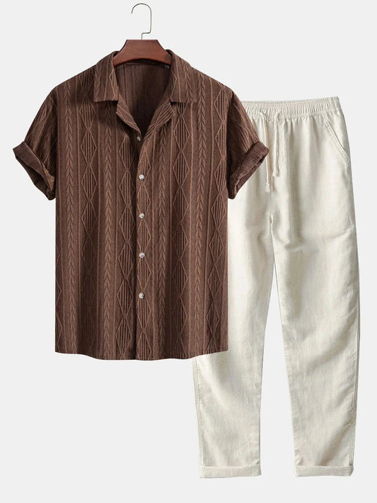 Conjunto de camisa y pantalón de lino ARIANO
