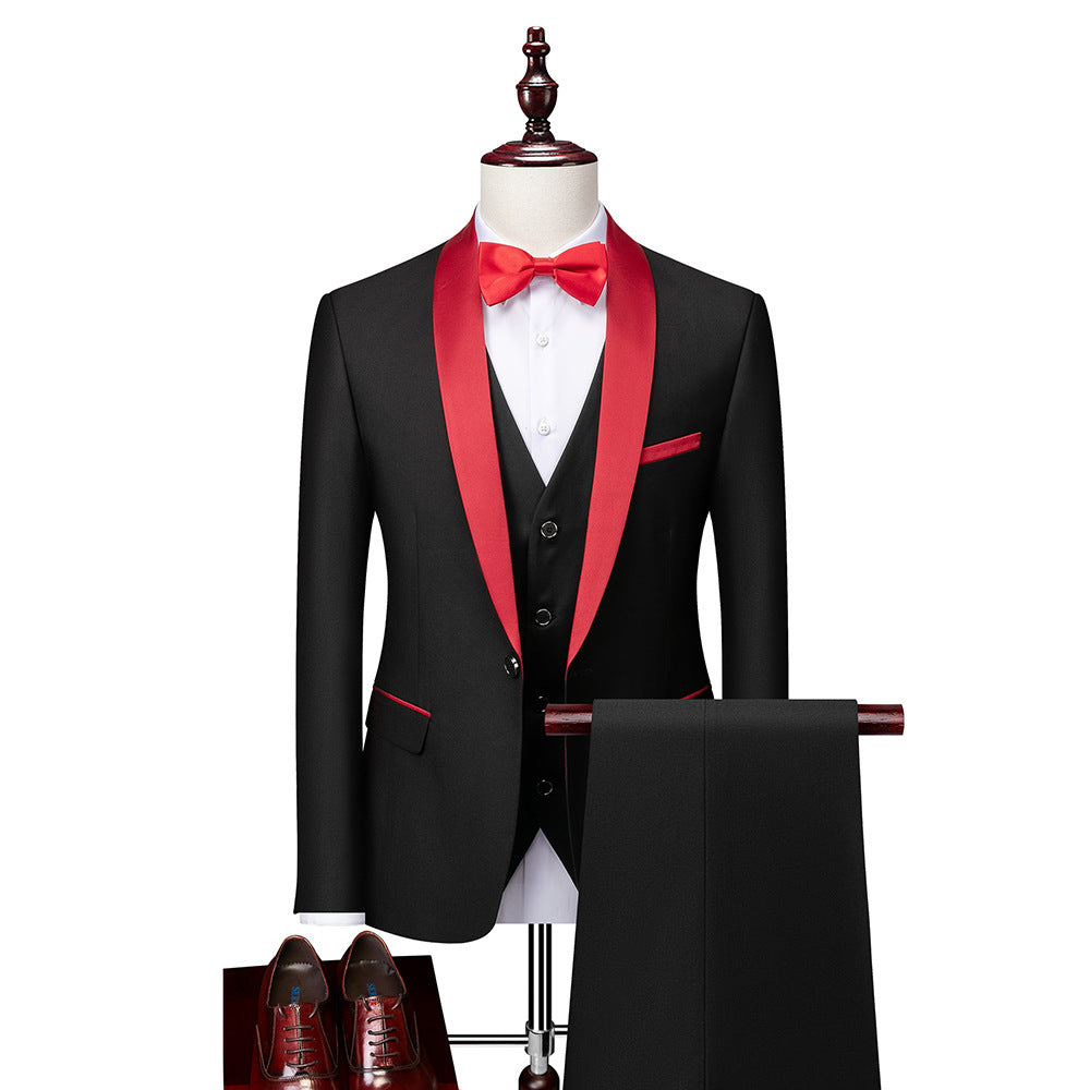 Traje slim fit de 3 piezas para hombre