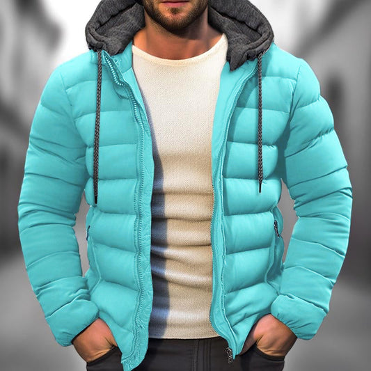 Chaqueta acolchada con capucha para hombre