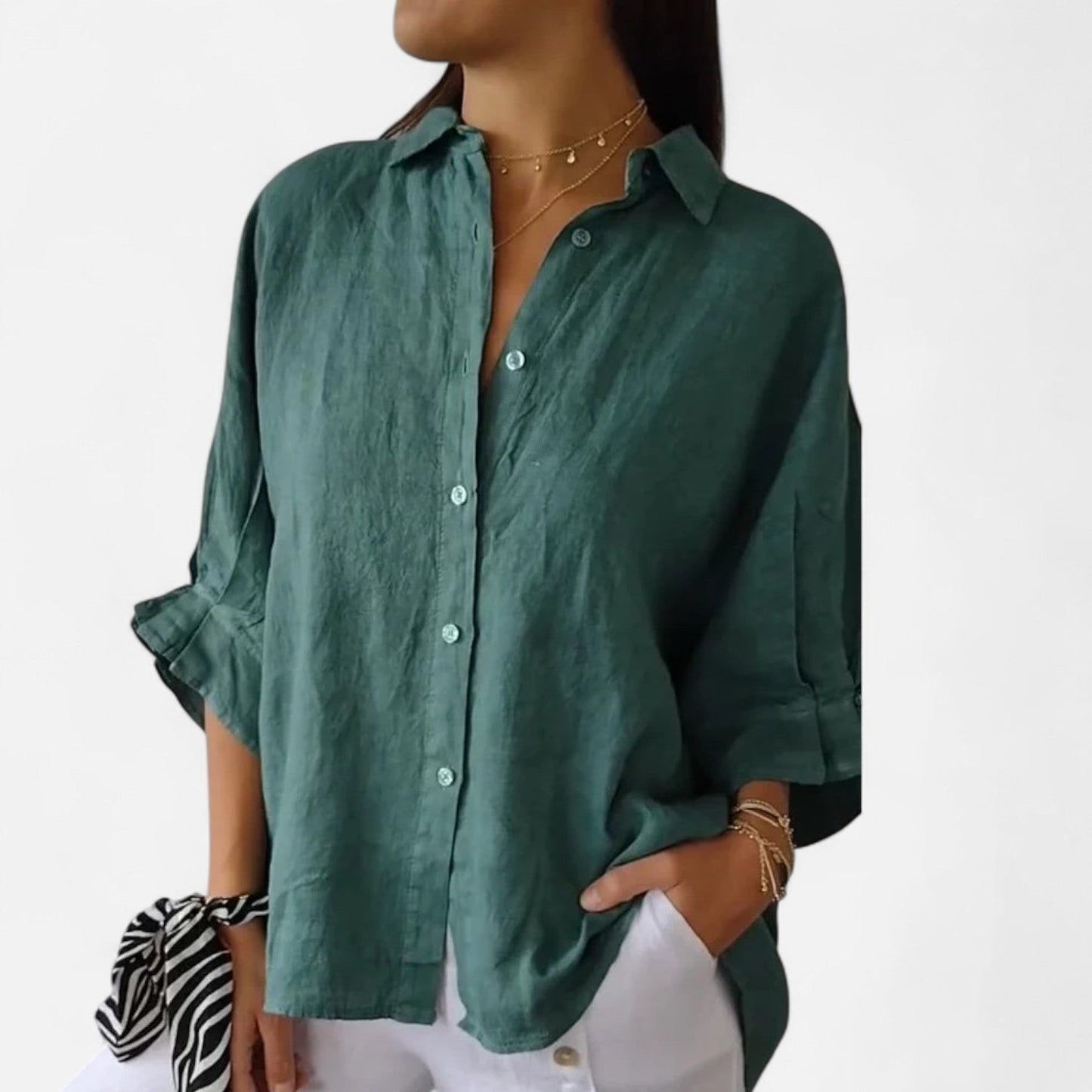 Old Monarchy | Camisa de verano de lino para mujer - Gracia sin esfuerzo, elegancia transpirable