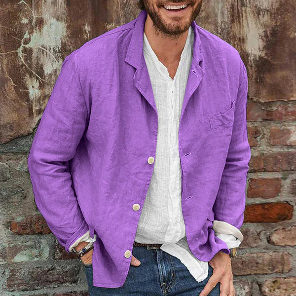Chaqueta ligera de algodón y lino para hombre: comodidad y estilo