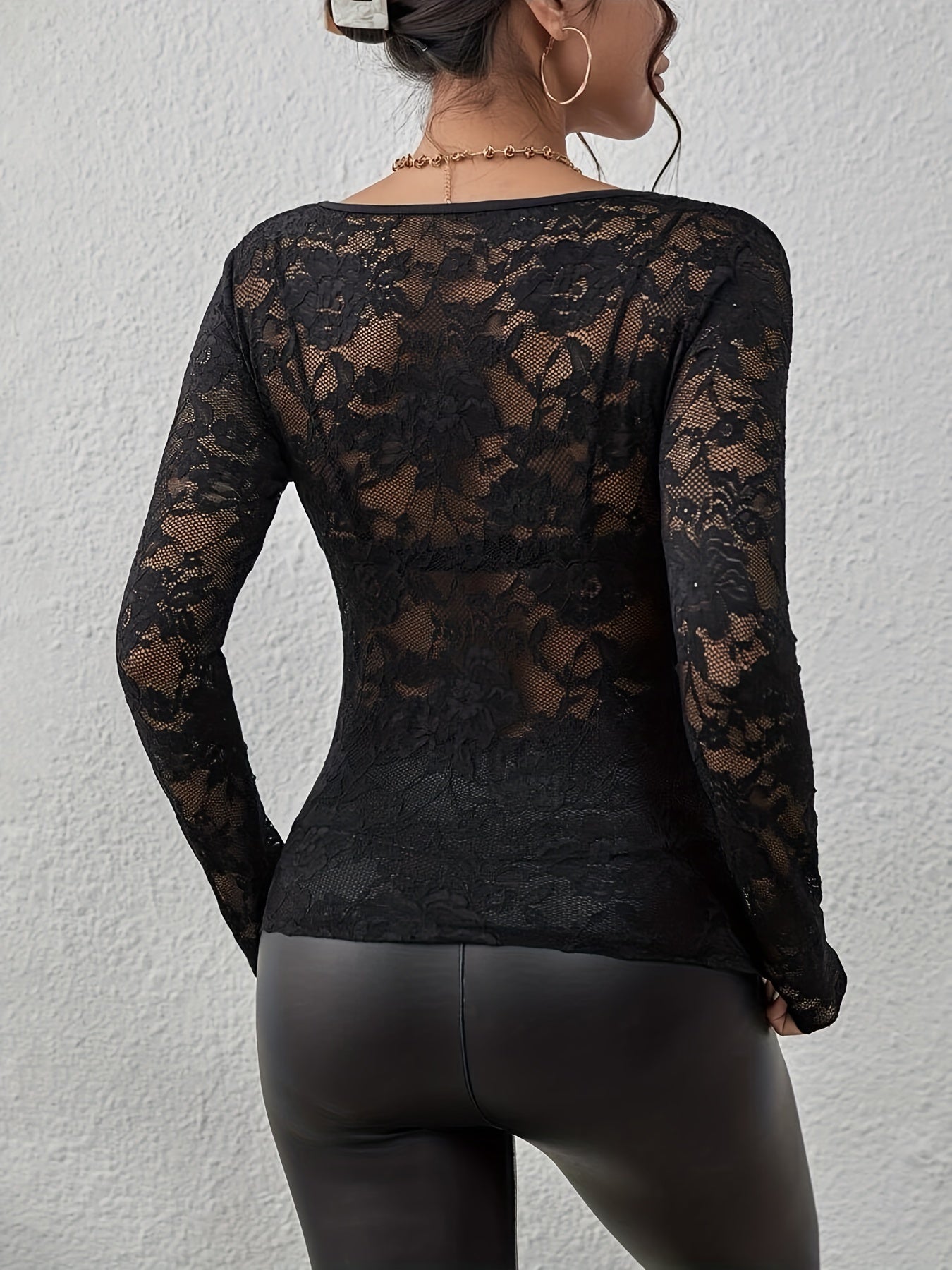 Camisa de encaje para mujer