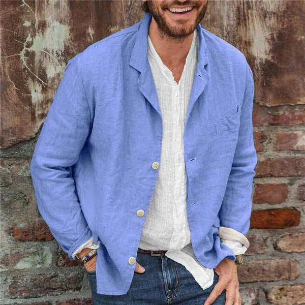 Chaqueta ligera de algodón y lino para hombre: comodidad y estilo