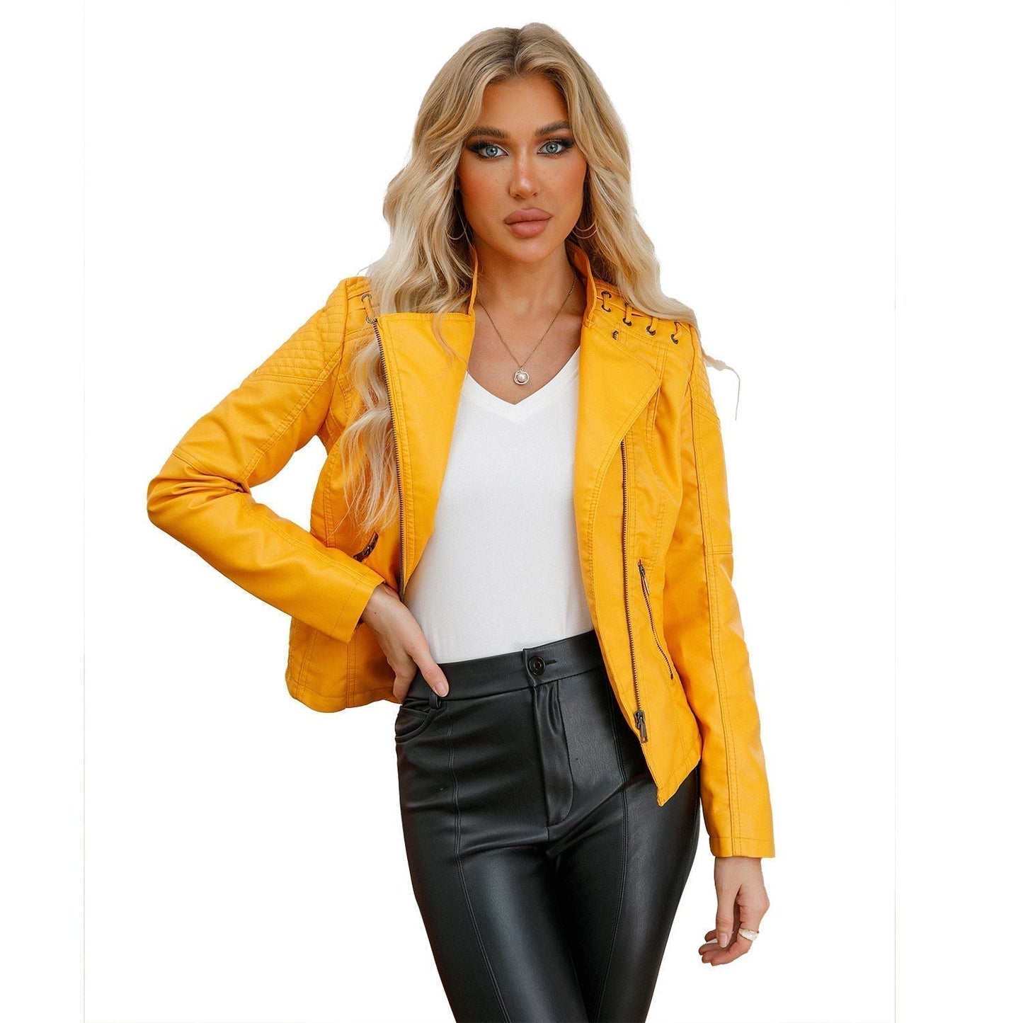 Veste en cuir d'agneau