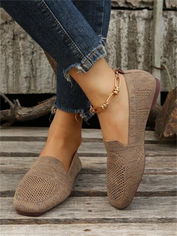 Claudia - Cómodos zapatos planos antideslizantes para mujer con soporte para el arco del pie