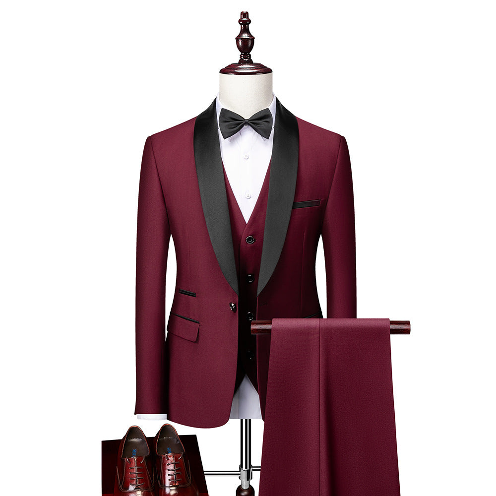 Traje slim fit de 3 piezas para hombre