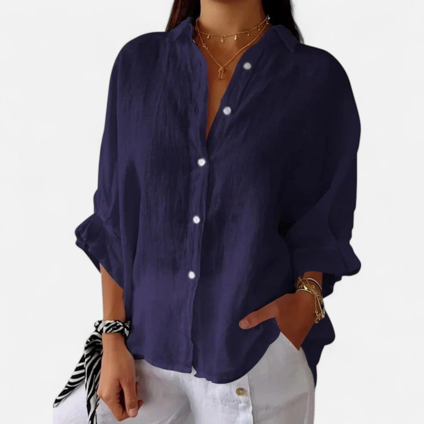 Old Monarchy | Camisa de verano de lino para mujer - Gracia sin esfuerzo, elegancia transpirable