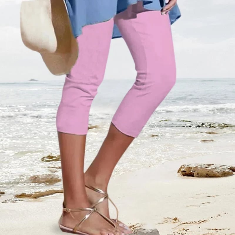 Ingrid - Pantalón elástico de cintura alta