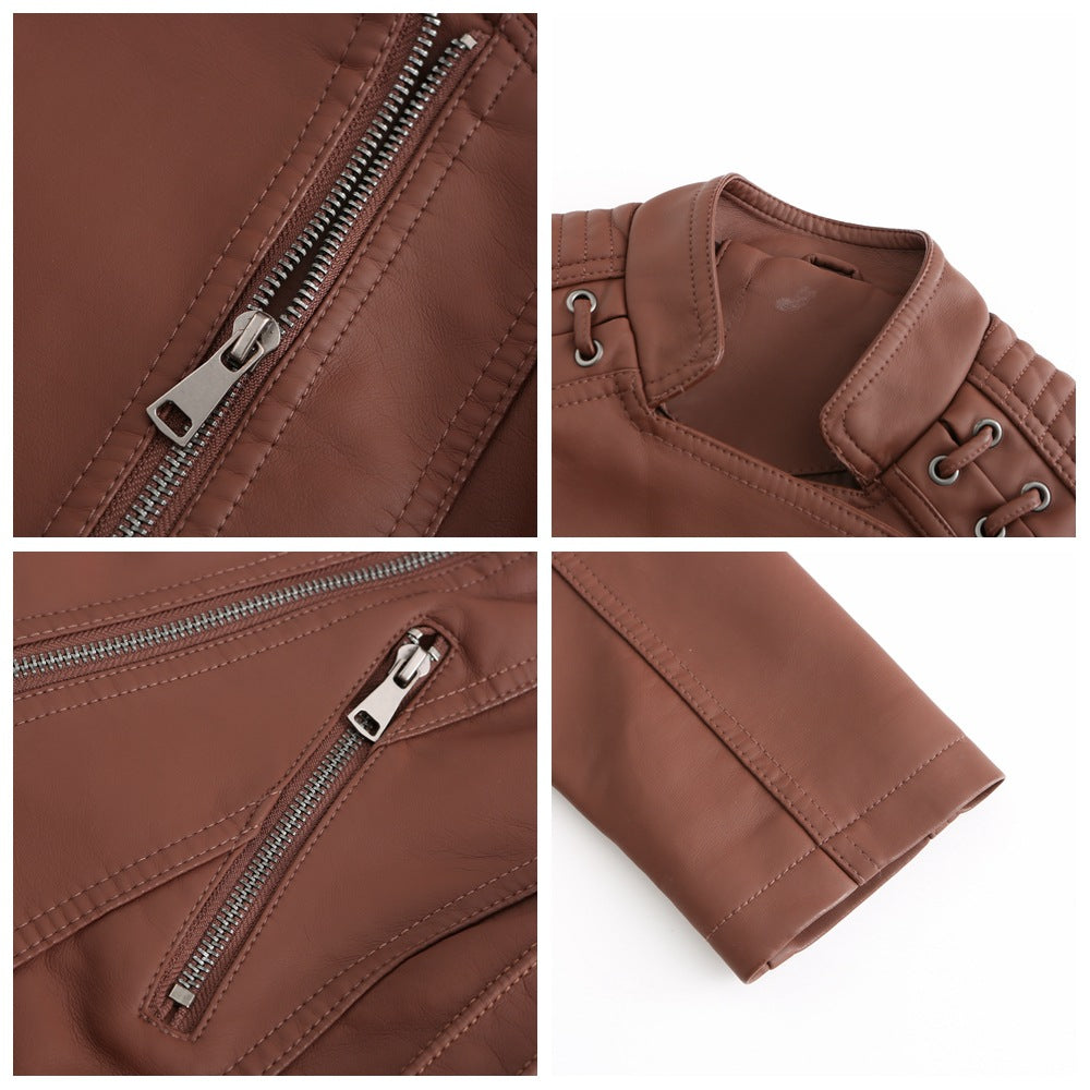 Veste en cuir d'agneau