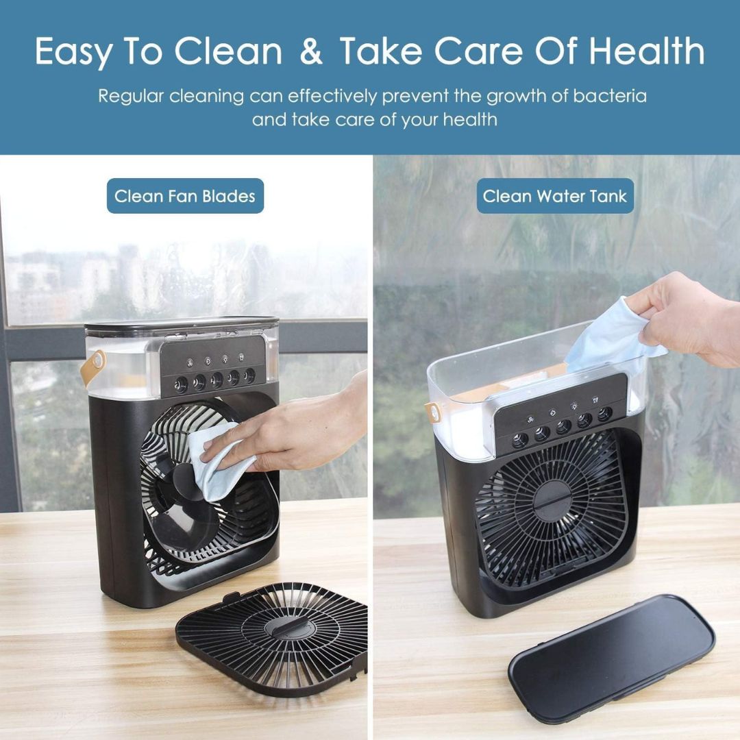 BREEZEFLOW | Enfriador y humidificador de aire portátil 3 en 1