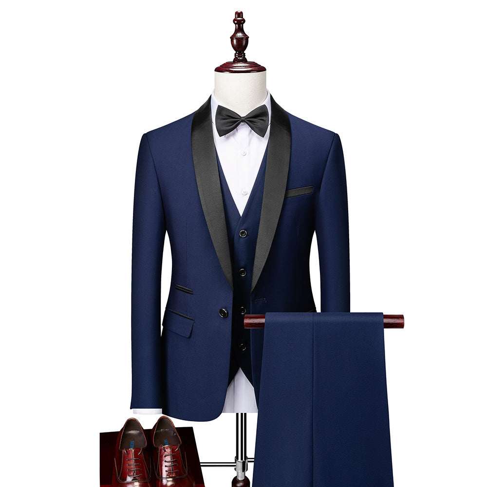 Traje slim fit de 3 piezas para hombre