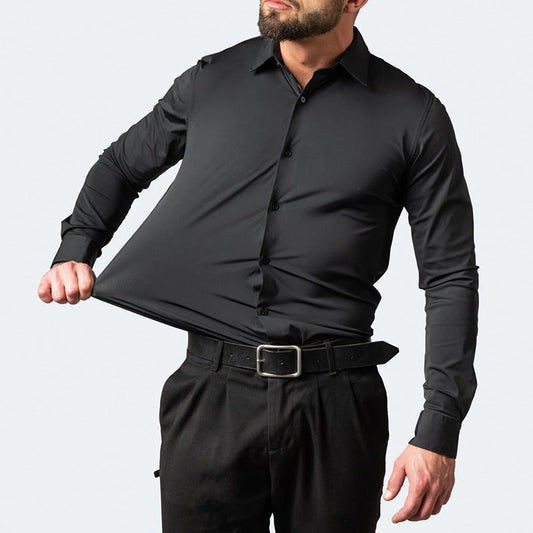Espe - Camisa elástica sin pliegues para hombre