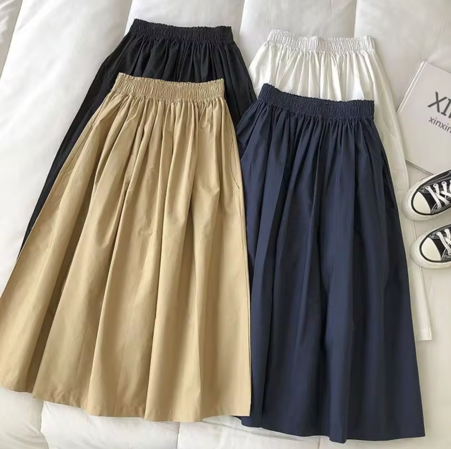 ANYA | Falda ancha de talle alto
