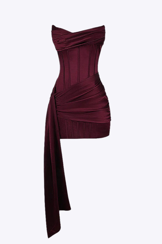 Brooklyn - Minivestido de satén sin mangas Elegance para mujer