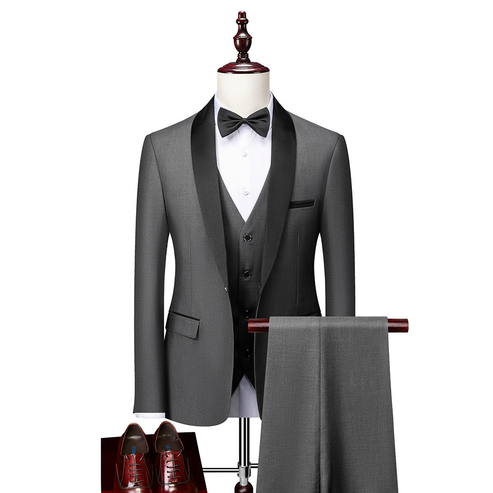 Traje slim fit de 3 piezas para hombre