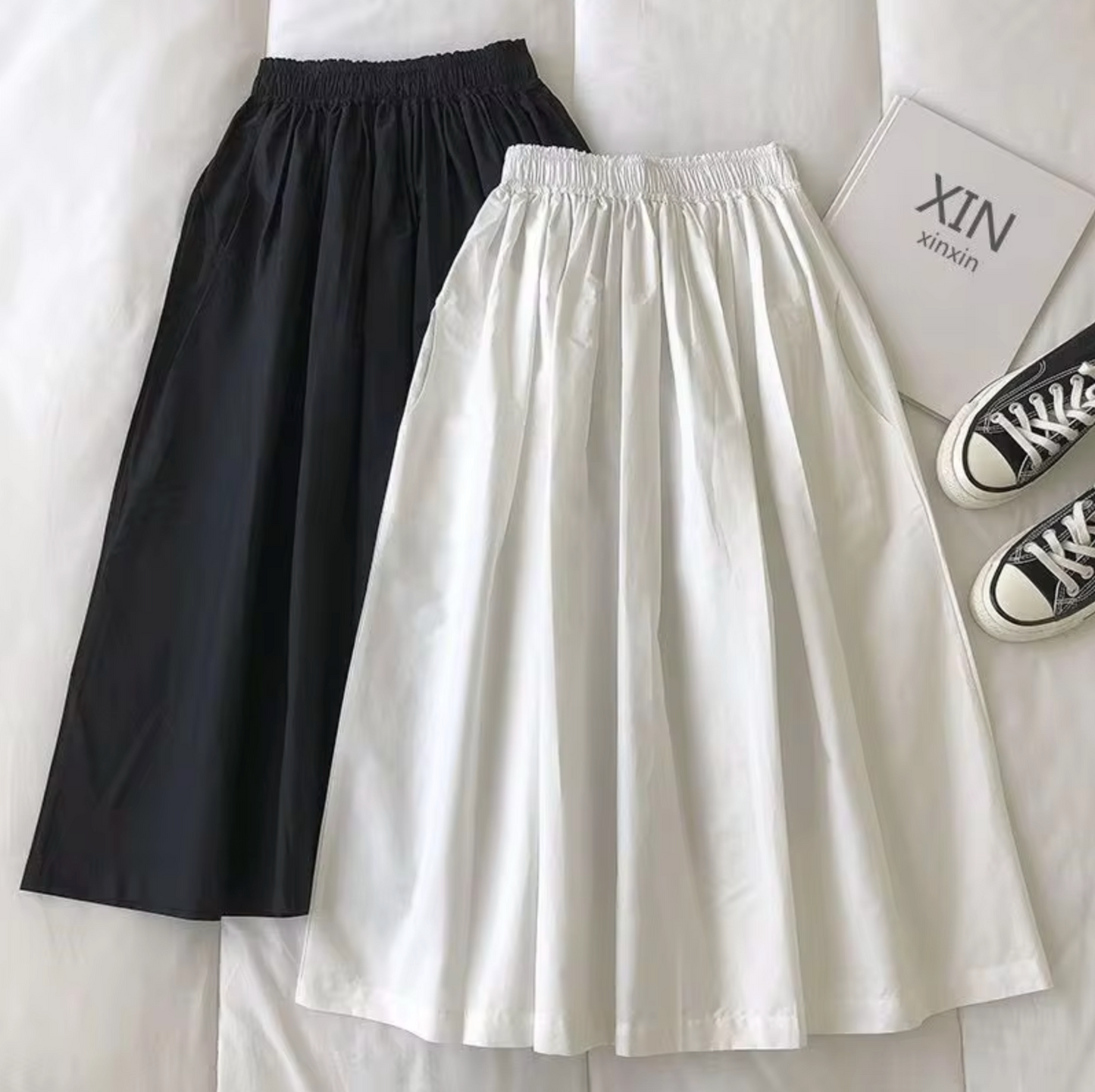 ANYA | Falda ancha de talle alto