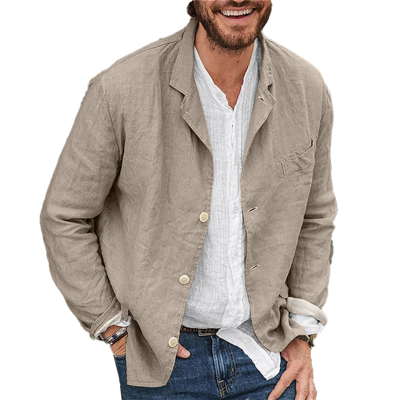 Chaqueta casual de hombre con cuello de solapa