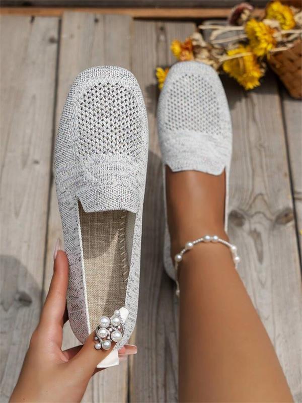 Claudia - Cómodos zapatos planos antideslizantes para mujer con soporte para el arco del pie