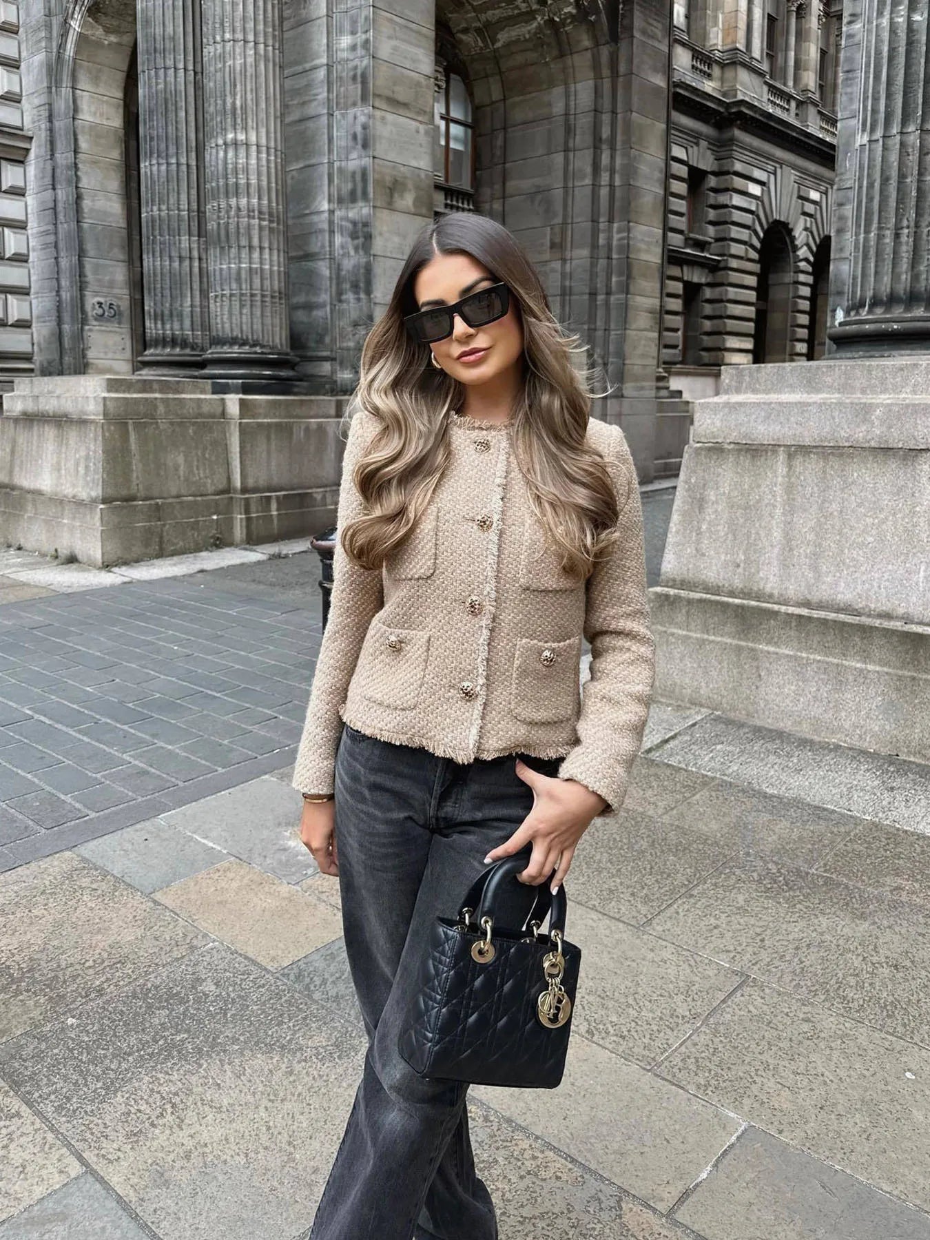 Sarah - cárdigan de tweed