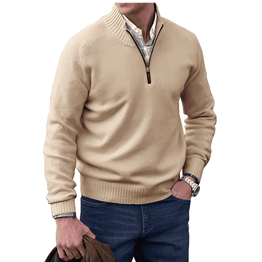 Benoit Elegante jersey de cachemira con cremallera