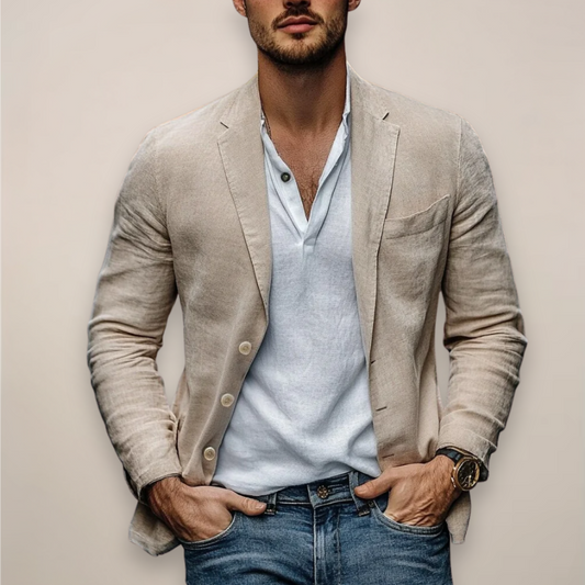 Americana de lino para hombre: ligera, cómoda y elegante para el verano