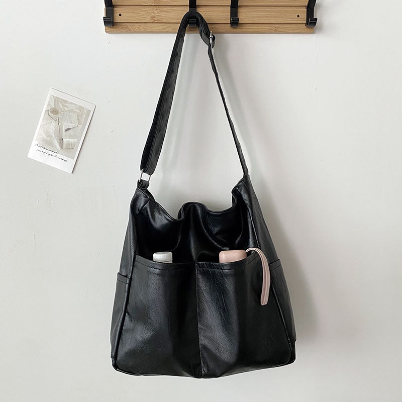 Stephanie - Bolso de gran capacidad fabricado en piel vegana suave y estructurada