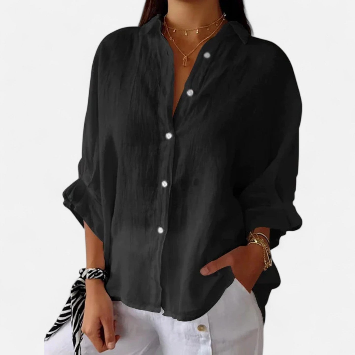 Old Monarchy | Camisa de verano de lino para mujer - Gracia sin esfuerzo, elegancia transpirable