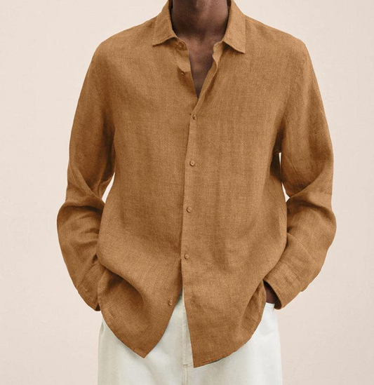 Vero - Camisa de mezcla de lino con corte entallado