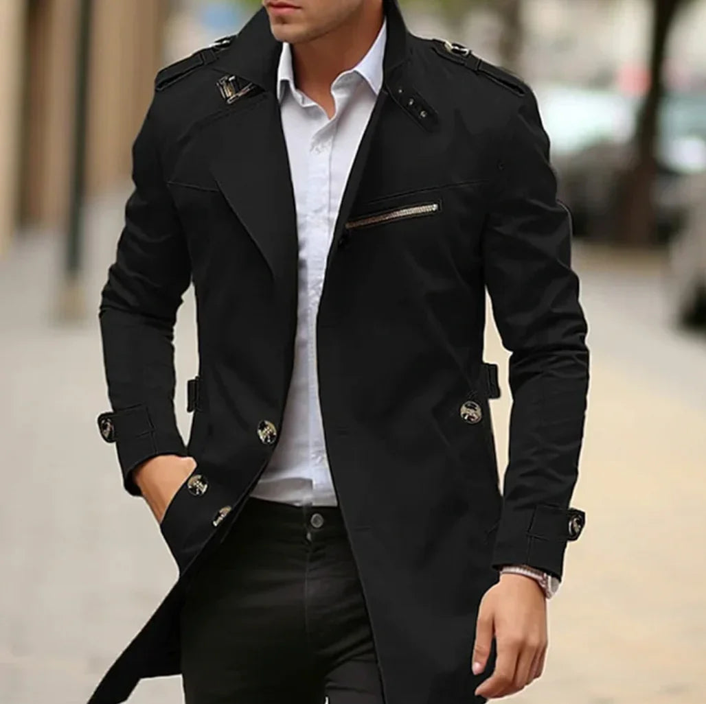 NELIO - Elegante gabardina de primavera para hombre