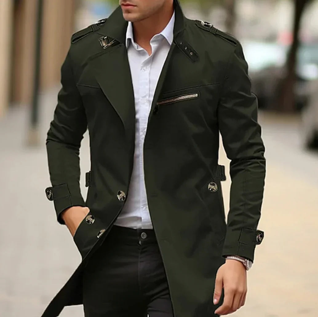 NELIO - Elegante gabardina de primavera para hombre