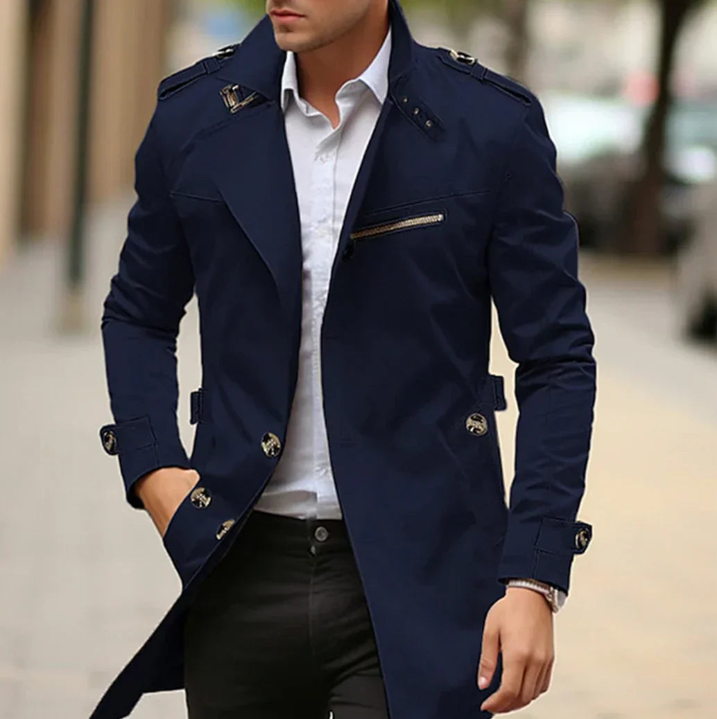 NELIO - Elegante gabardina de primavera para hombre
