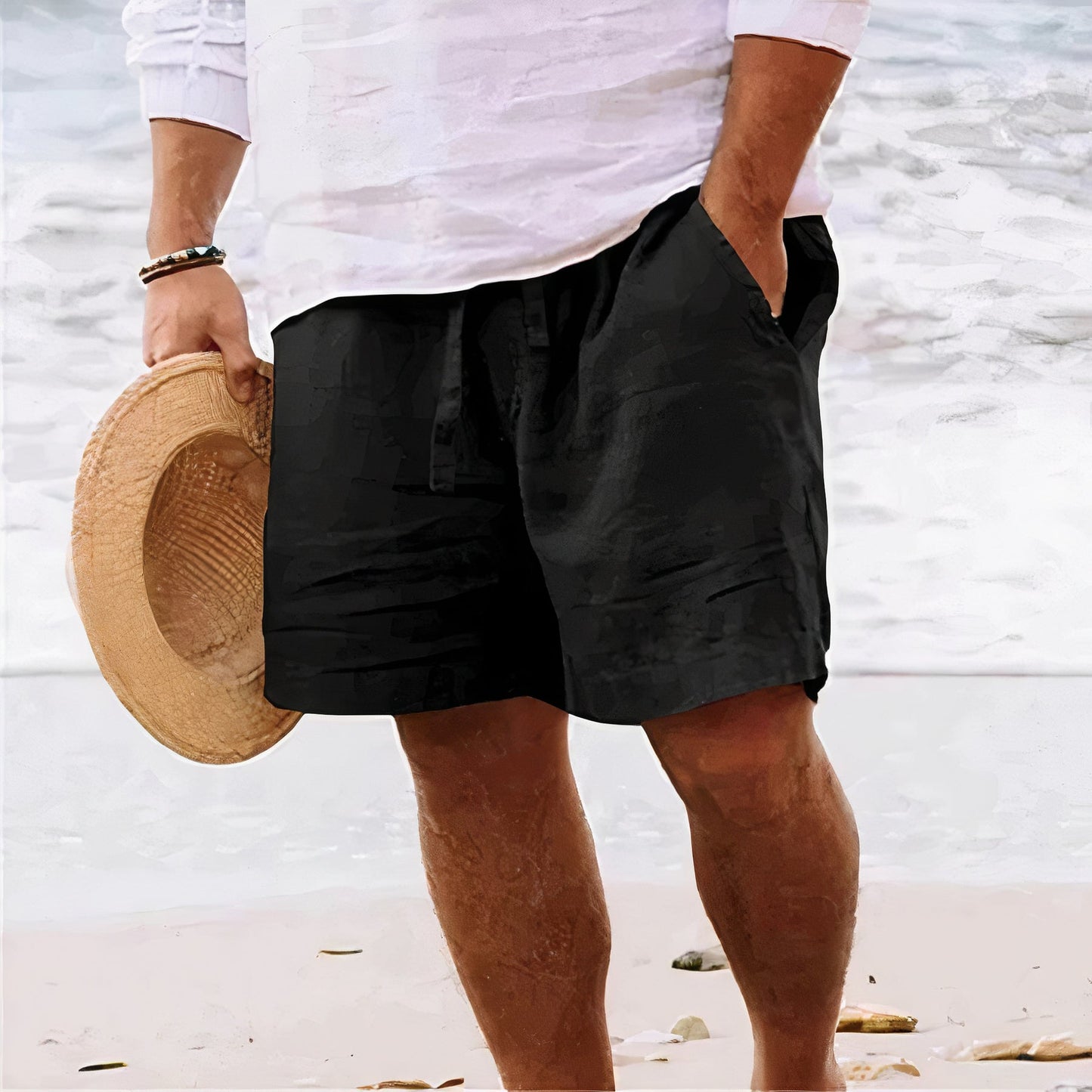 Pantalones cortos de lino para hombre - Devon