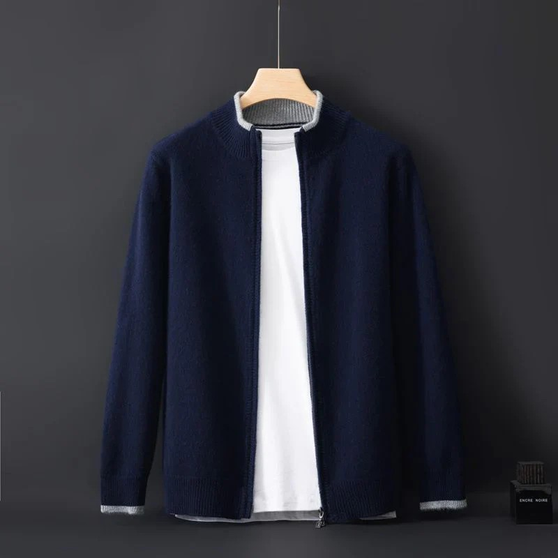 Merino - Chaqueta de lana con cremallera para hombre