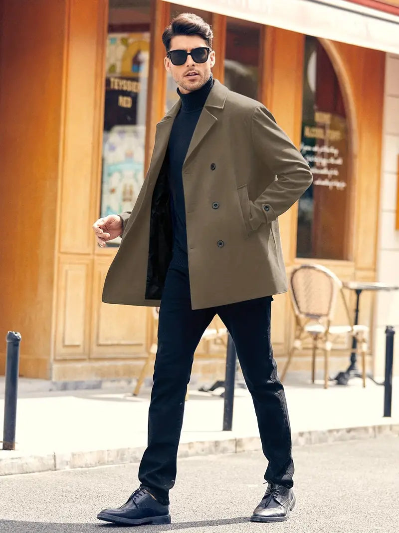 Abrigo polar de moda para hombres grandes