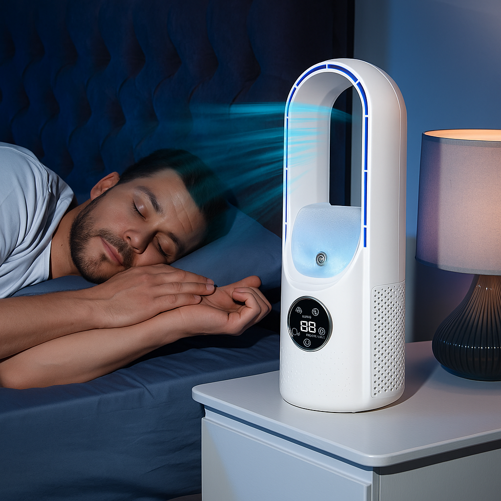 SILENTCHILL | Refrigerador de aire compacto sin láminas