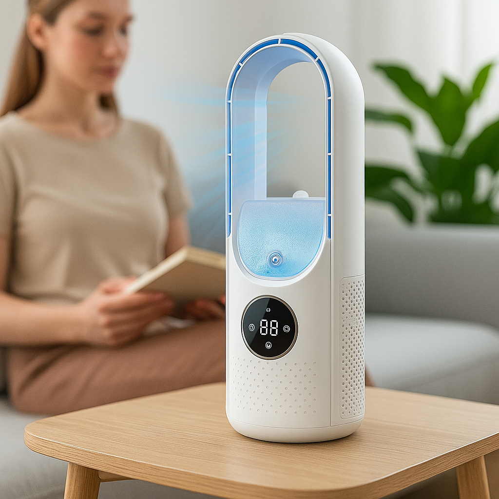 SILENTCHILL | Refrigerador de aire compacto sin láminas