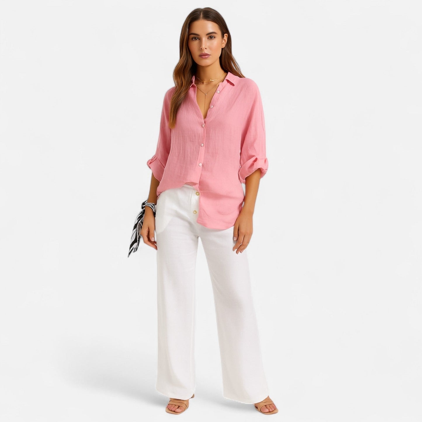 Old Monarchy | Camisa de verano de lino para mujer - Gracia sin esfuerzo, elegancia transpirable