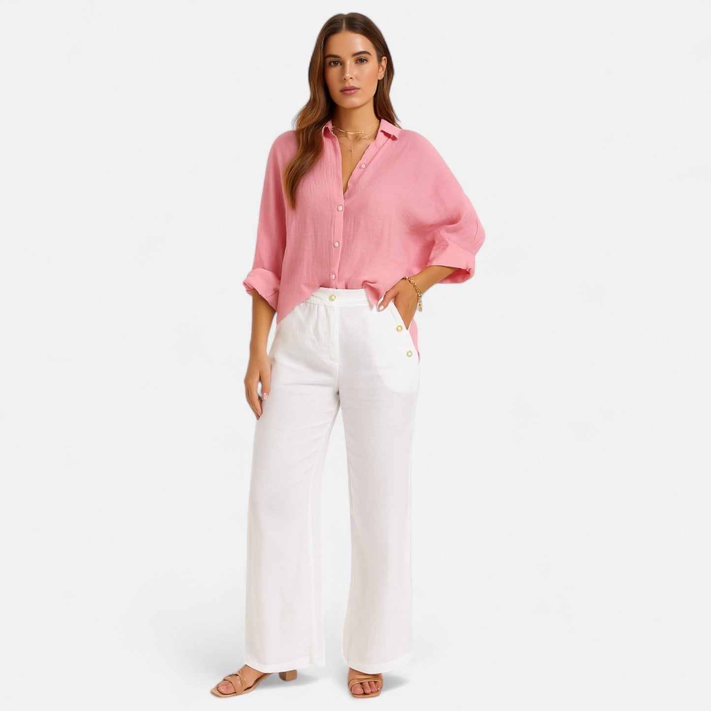 Old Monarchy | Camisa de verano de lino para mujer - Gracia sin esfuerzo, elegancia transpirable