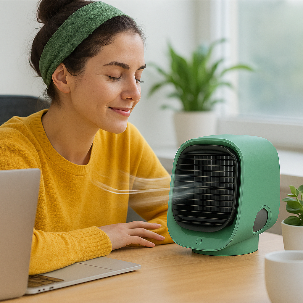 AIRLOOM | Enfriador y humidificador de aire portátil 2 en 1