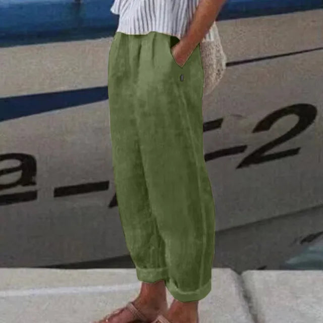 Pantalón Dini con línea suave y bolsillos laterales