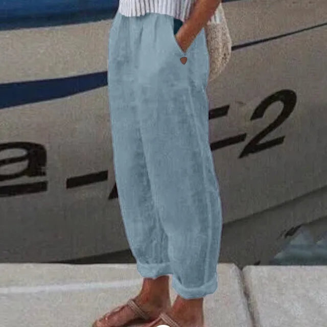 Pantalón Dini con línea suave y bolsillos laterales