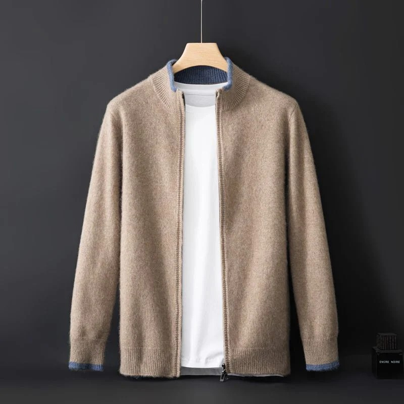 Merino - Chaqueta de lana con cremallera para hombre