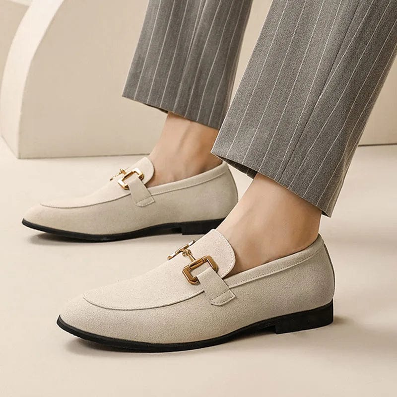 Nero - Mocasines de ante con hebilla metálica