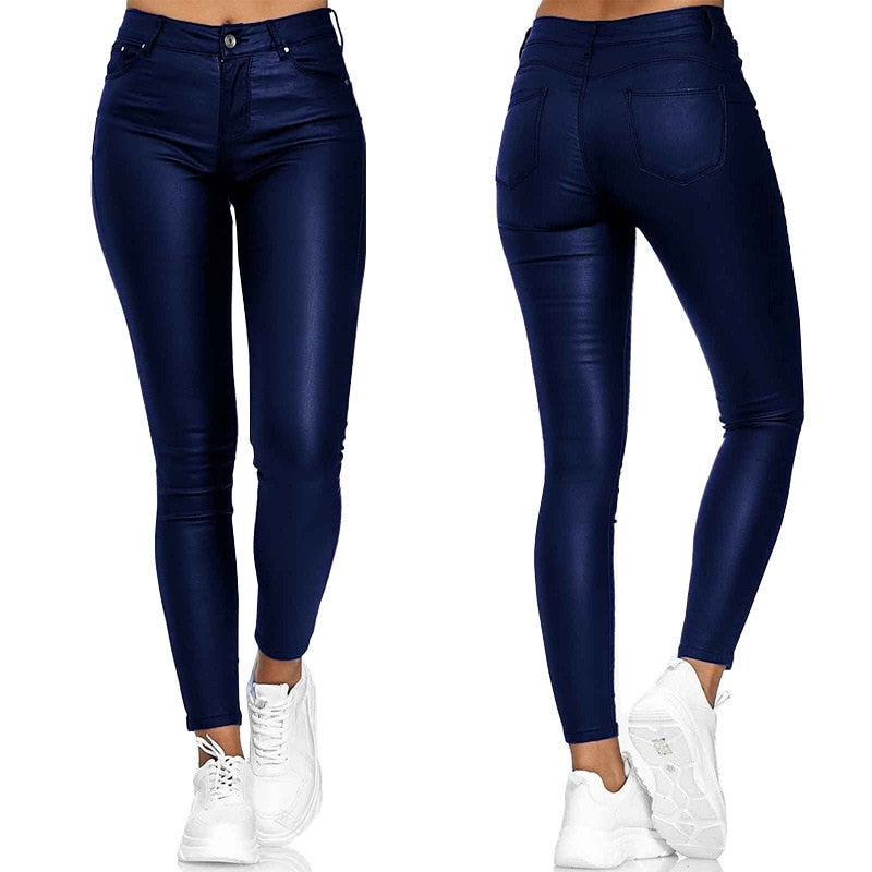Stretch | Pantalones de piel elástica