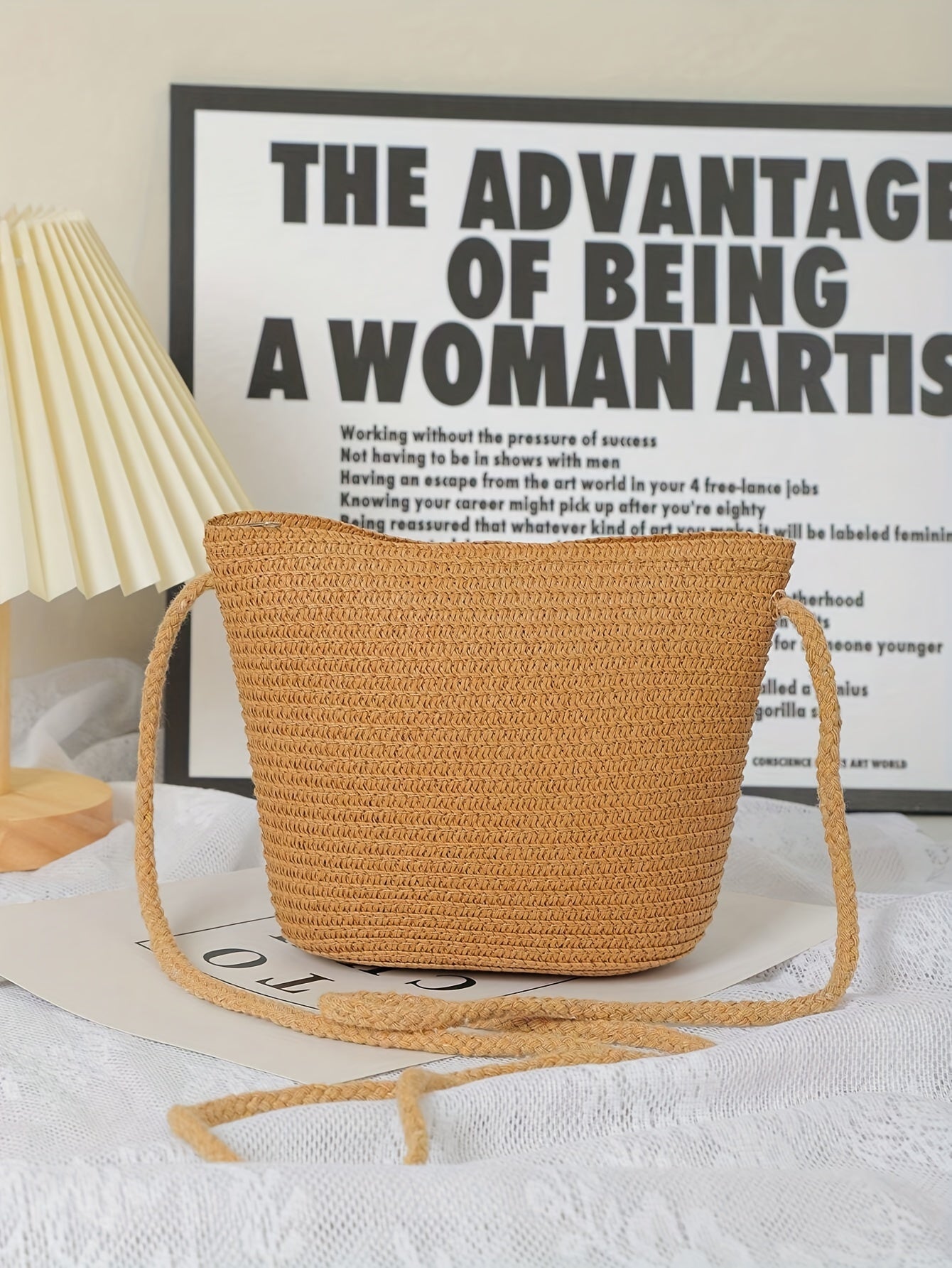 Julia | Bolso cruzado boho de paja con lazo o flor - ¡Perfecto para salidas veraniegas!