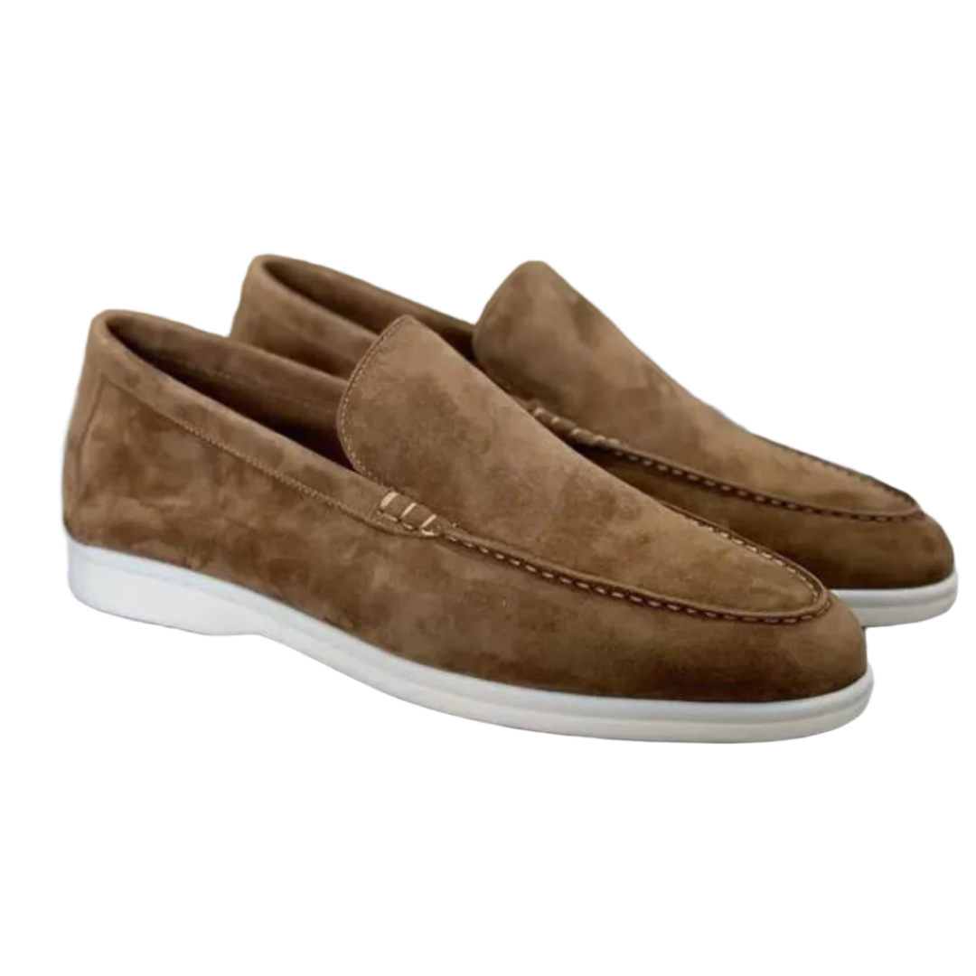 Mocasines de hombre de ante con acabado mate