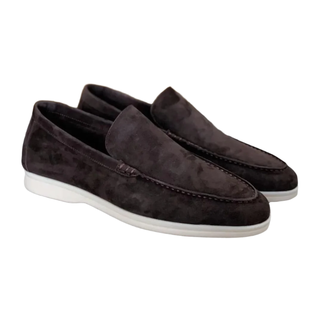 Mocasines de hombre de ante con acabado mate