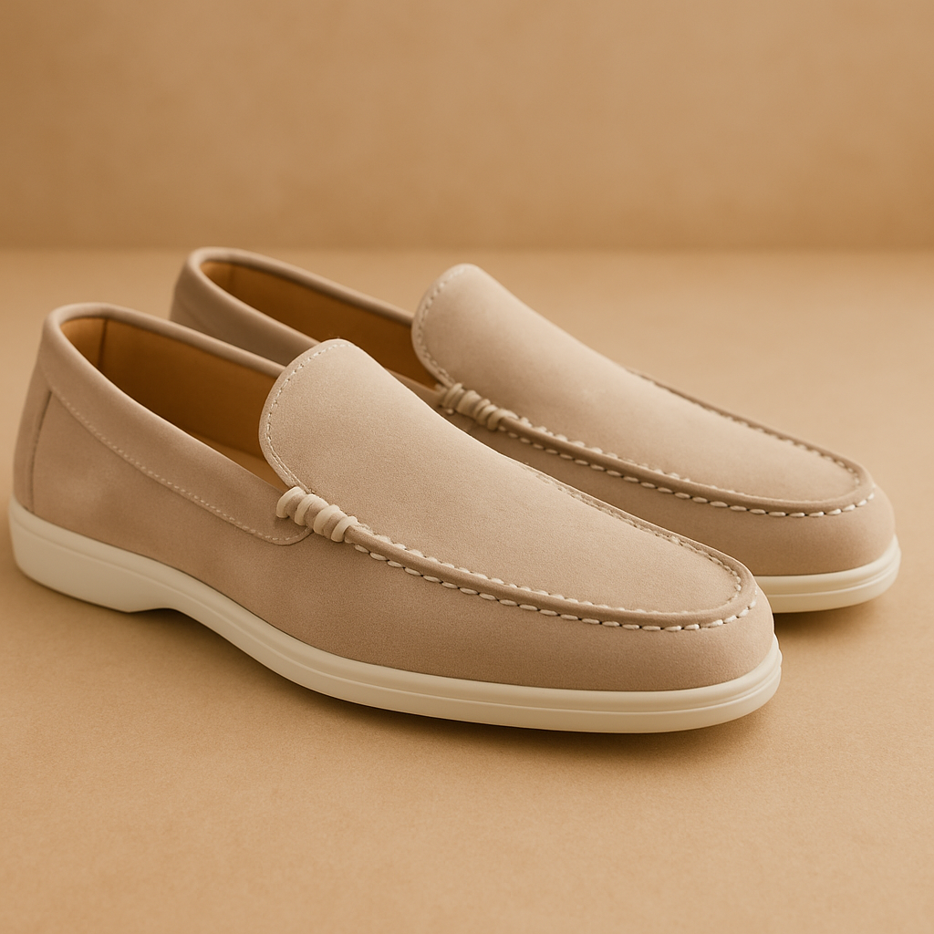Mocasines de hombre de ante con acabado mate