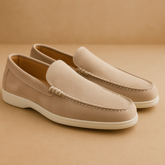 Mocasines de hombre de ante con acabado mate